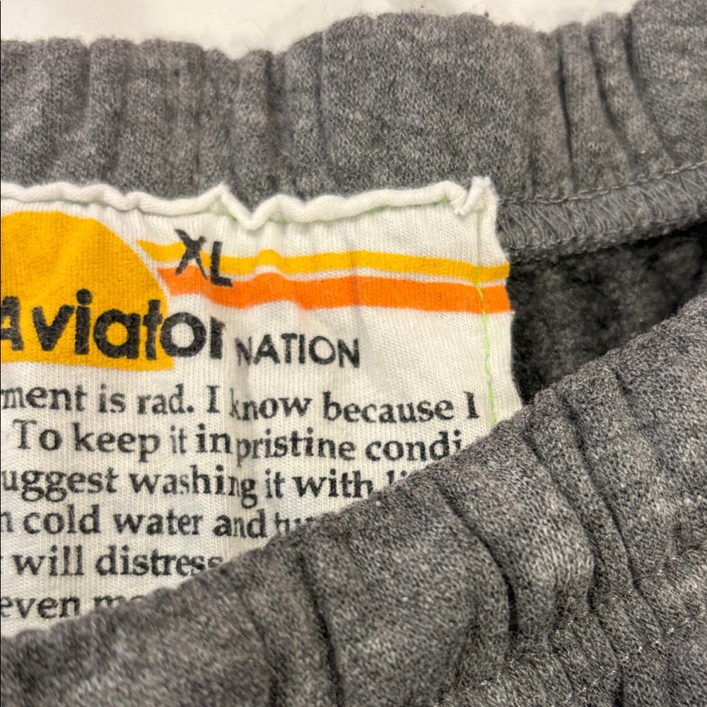 Aviator Nation Gray Joggers with Rainbow Lightning - Picture 2 of 6